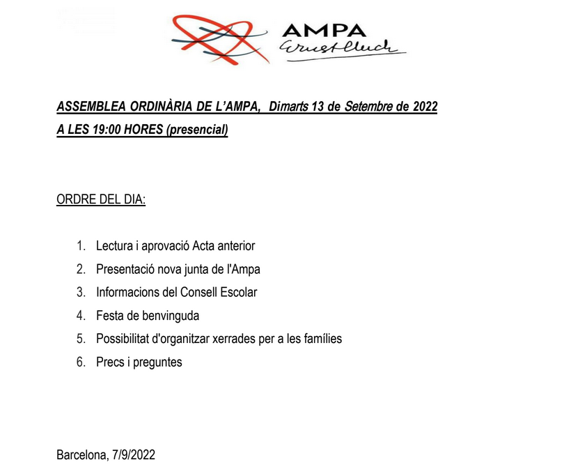 Assemblea AMPA