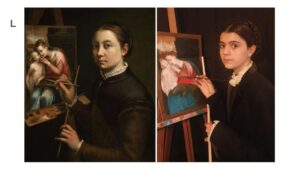 1r premi (ex-aequo) 2n cicle ESO. Abril Moretones. 3rA. Propercia de Rossi acabant el seu últim quadre.